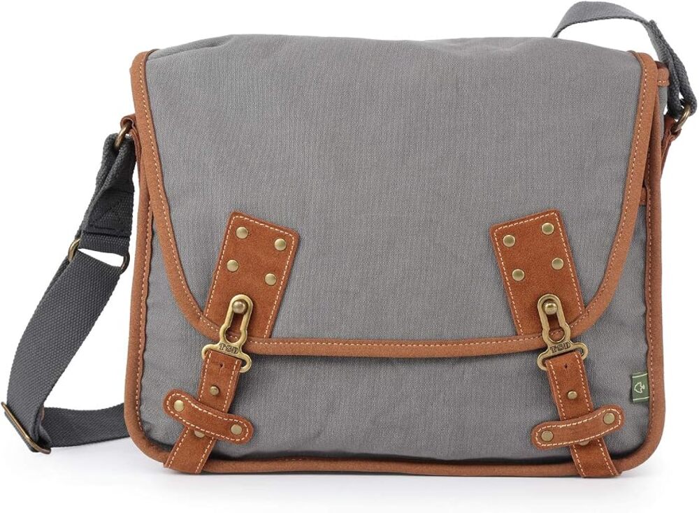 TSD Brand Dolphin Studded Messenger Bag (Grey)